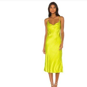 Bardot Sharnie Slip Dress in Neon Green